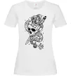 Жіноча футболка Череп зі змією Білий фото