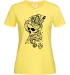Жіноча футболка Череп зі змією Лимонний фото