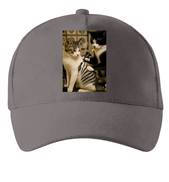 Кепка Коти з тату Сірий фото