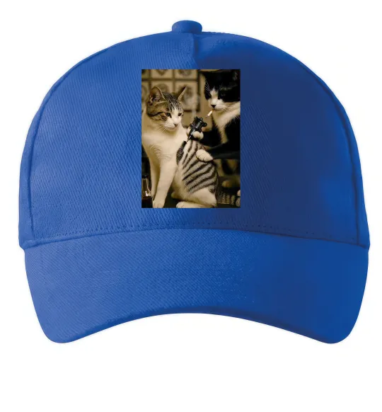 Кепка Коти з тату Яскраво-синій фото