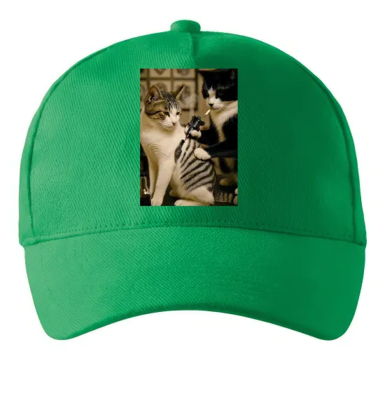 Кепка Коти з тату Зелений фото