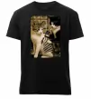 Чоловіча преміум футболка Коти з тату Чорний фото