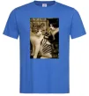 Чоловіча футболка Коти з тату Яскраво-синій фото