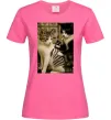 Жіноча футболка Коти з тату Яскраво-рожевий фото