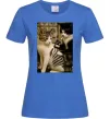 Жіноча футболка Коти з тату Яскраво-синій фото