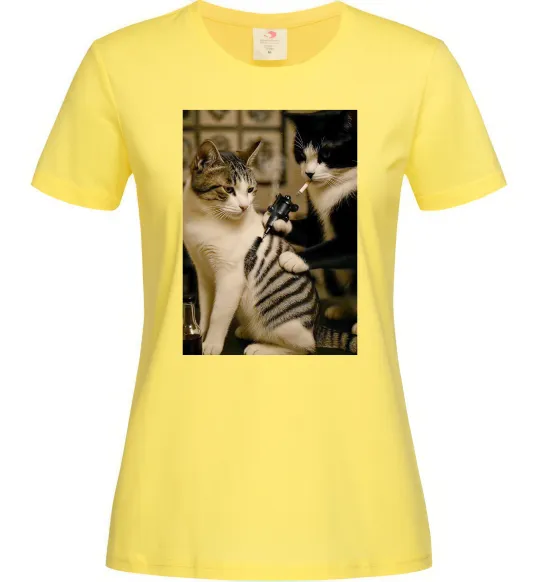 Жіноча футболка Коти з тату Лимонний фото