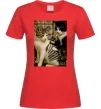 Жіноча футболка Коти з тату Червоний фото