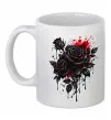 Чашка керамічна Троянди tattoo Білий фото
