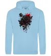 Чоловіча толстовка (худі) Троянди tattoo Блакитний фото