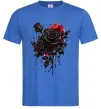 Чоловіча футболка Троянди tattoo Яскраво-синій фото