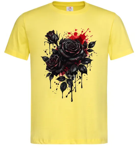 Чоловіча футболка Троянди tattoo Лимонний фото