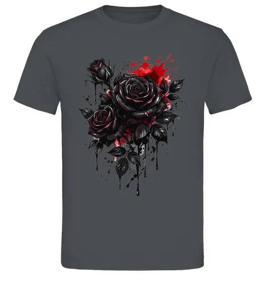 Чоловіча футболка Троянди tattoo Графіт фото