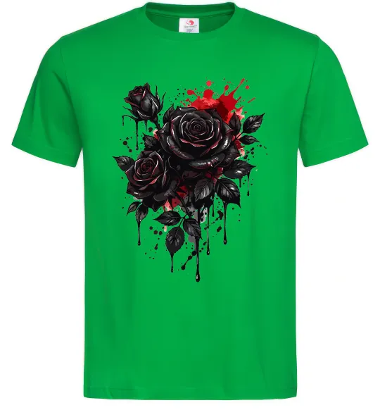 Чоловіча футболка Троянди tattoo Зелений фото