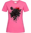 Жіноча футболка Троянди tattoo Яскраво-рожевий фото