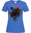 Жіноча футболка Троянди tattoo Яскраво-синій фото