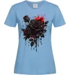 Жіноча футболка Троянди tattoo Блакитний фото