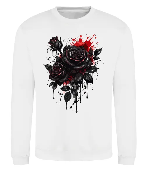 Світшот Троянди tattoo Білий фото