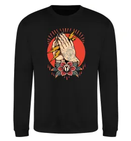 Свитшот Tattoed hands Черный фото