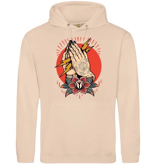 Жіноча толстовка (худі) Tattoed hands Пісочний фото