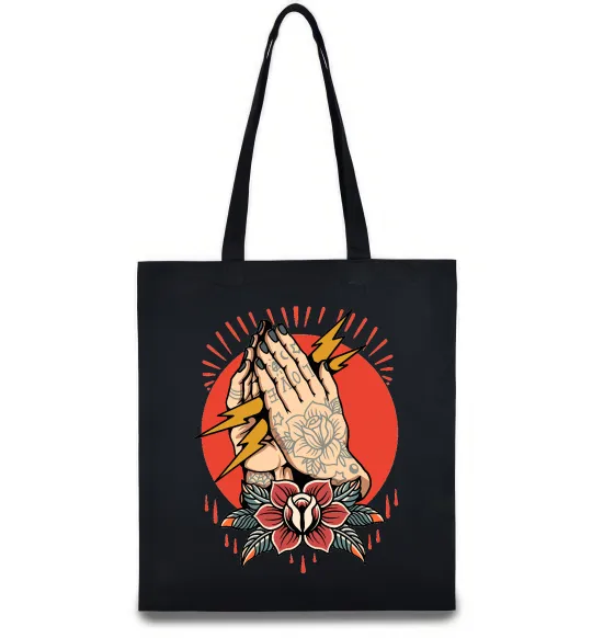 Еко-сумка Tattoed hands Чорний фото