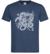 Чоловіча футболка Змія в квітах Темно-синій фото