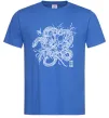 Чоловіча футболка Змія в квітах Яскраво-синій фото