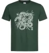 Чоловіча футболка Змія в квітах Темно-зелений фото