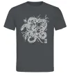 Чоловіча футболка Змія в квітах Графіт фото