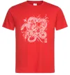 Чоловіча футболка Змія в квітах Червоний фото