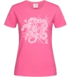 Жіноча футболка Змія в квітах Яскраво-рожевий фото