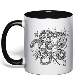 Чашка з кольоровою ручкою Forever yours Червоний фото