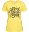 Жіноча футболка Змія в квітах Лимонний фото
