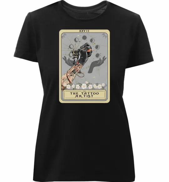 Жіноча преміум футболка The tattoo artist taro Чорний фото