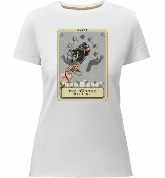 Жіноча преміум футболка The tattoo artist taro Білий фото