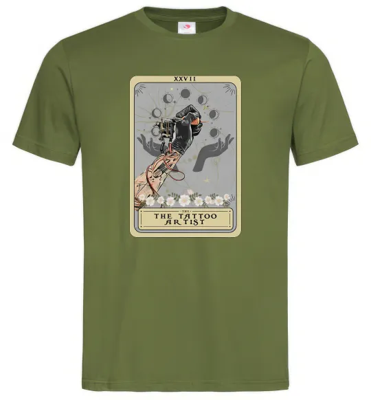 Чоловіча футболка The tattoo artist taro Оливковий фото