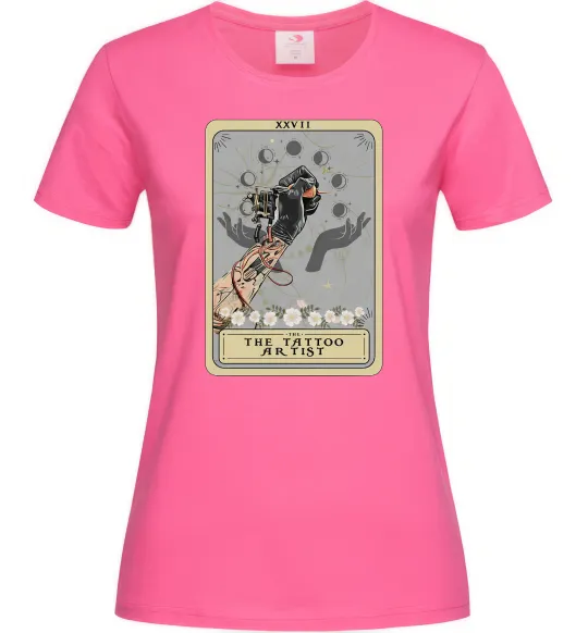 Жіноча футболка The tattoo artist taro Яскраво-рожевий фото