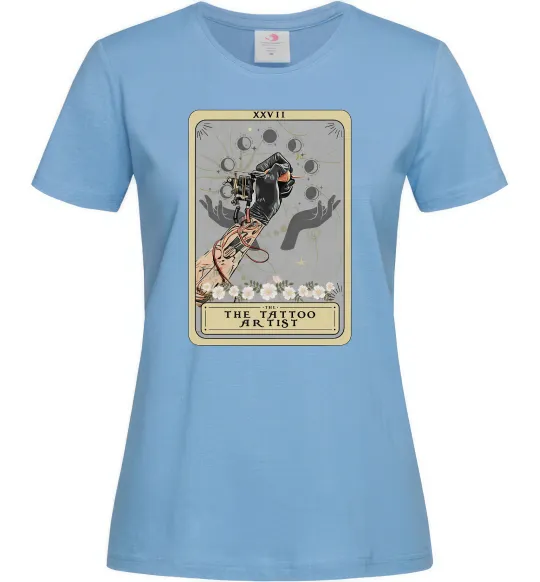 Жіноча футболка The tattoo artist taro Блакитний фото