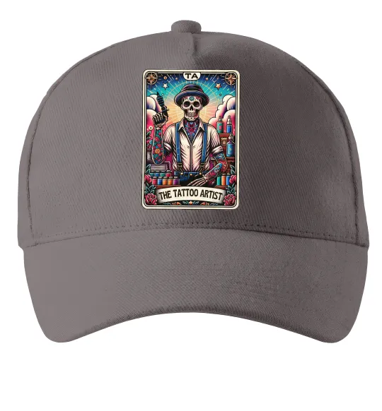 Кепка Tattoo artist skull Сірий фото