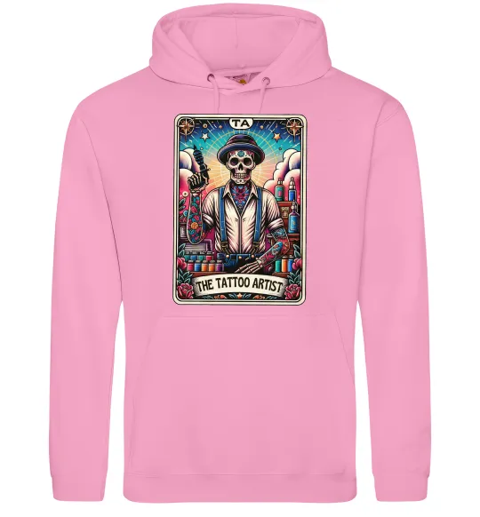 Чоловіча толстовка (худі) Tattoo artist skull Рожевий фото