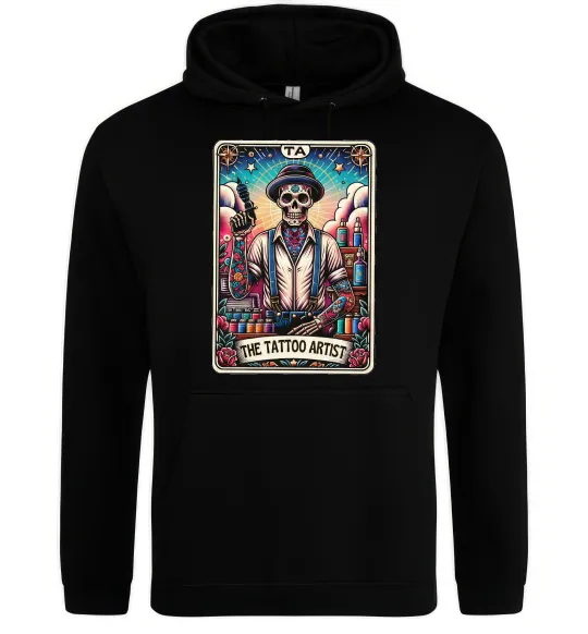 Чоловіча толстовка (худі) Tattoo artist skull Чорний фото