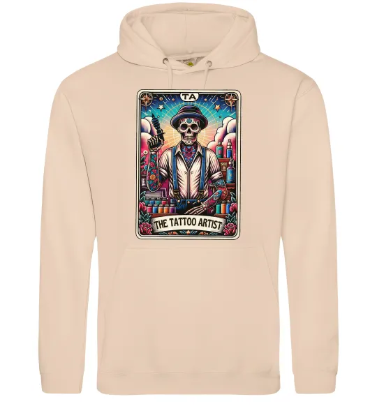 Чоловіча толстовка (худі) Tattoo artist skull Пісочний фото