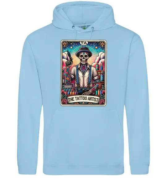 Жіноча толстовка (худі) Tattoo artist skull Блакитний фото