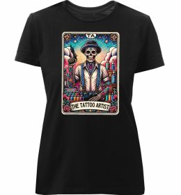 Женская премиум футболка Tattoo artist skull