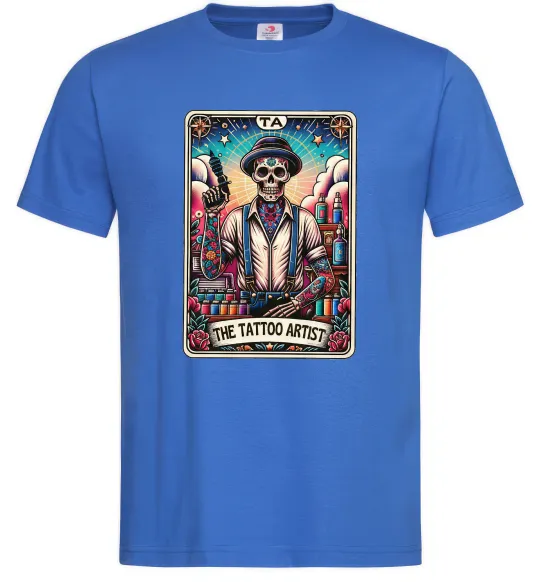 Чоловіча футболка Tattoo artist skull Яскраво-синій фото