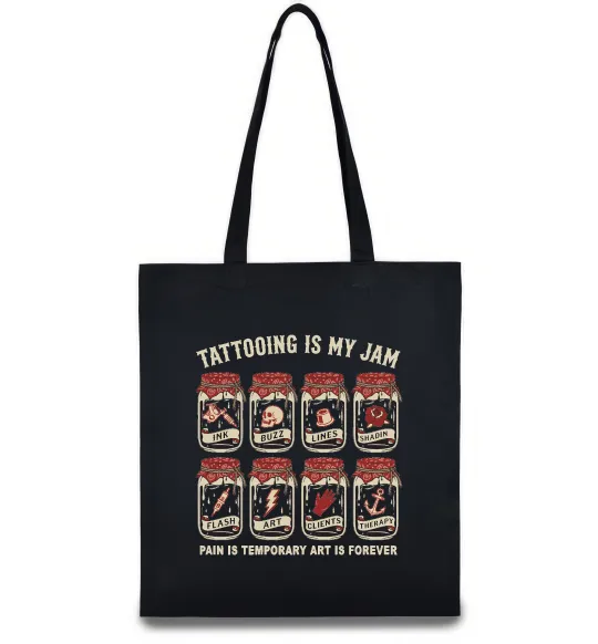 Еко-сумка Біль тимчасовий мистецтво вічне Чорний фото