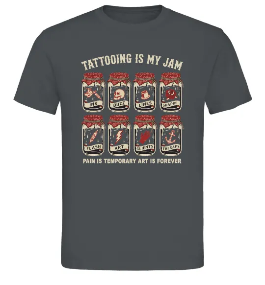 Чоловіча футболка Біль тимчасовий мистецтво вічне Графіт фото