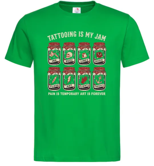 Чоловіча футболка Біль тимчасовий мистецтво вічне Зелений фото