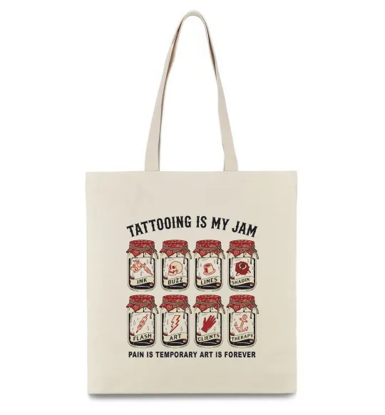 Еко-сумка Біль тимчасовий мистецтво вічне Бежевий фото