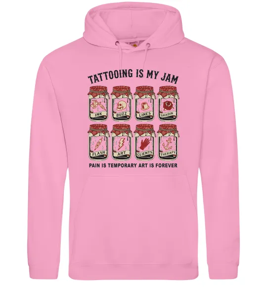 Жіноча толстовка (худі) Біль тимчасовий мистецтво вічне Рожевий фото