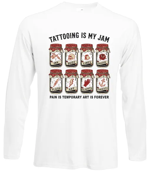 Лонгслів Біль тимчасовий мистецтво вічне Білий фото